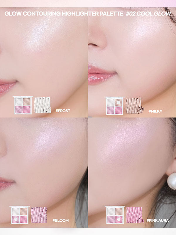 WAKEMAKE Glow Contouring Highlighter Palette